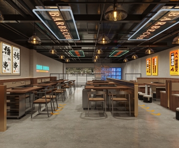 Industrial Style Barbecue Restaurant-ID:410482881