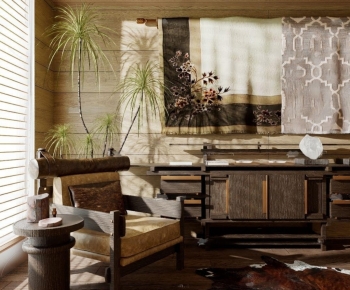 Wabi-sabi Style A Living Room-ID:951447014