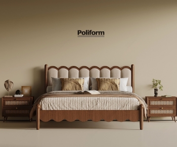 Modern Double Bed-ID:602844008