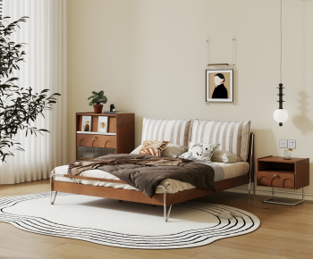 Modern Double Bed-ID:838207017