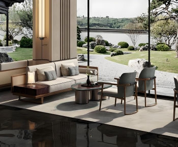 New Chinese Style Sofa Combination-ID:887343881