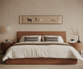 New Chinese Style Double Bed-ID:788283112