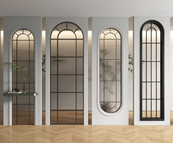 French Style Glass Screen Partition-ID:717674976