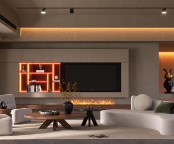 Wabi-sabi Style A Living Room-ID:698756931