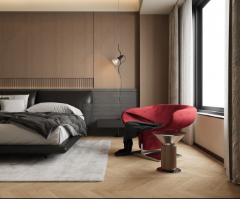 Modern Double Bed-ID:600347049