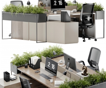 Modern Office Desk And Chair-ID:450215101
