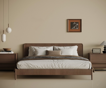 Modern Double Bed-ID:981309892