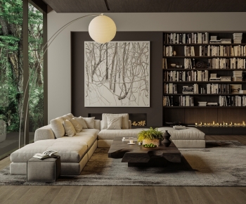 Modern A Living Room-ID:729840043