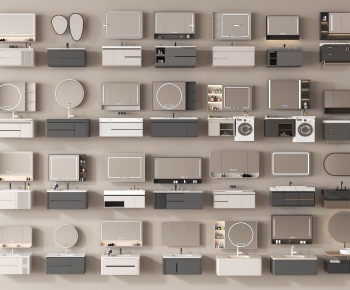 Modern Bathroom Cabinet-ID:977808951