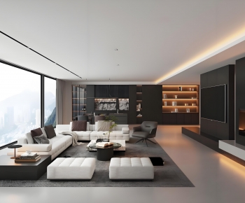 Modern A Living Room-ID:676357033