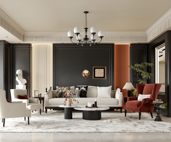 French Style A Living Room-ID:506267074