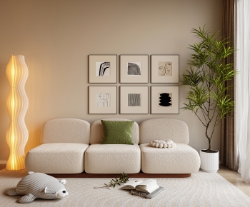 Modern Three-seat Sofa-ID:746216067