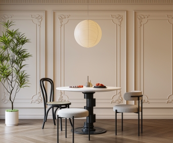 French Style Dining Table And Chairs-ID:165169008