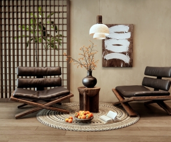 Wabi-sabi Style Lounge Chair-ID:444963939