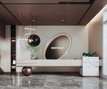 Modern Office Reception Desk-ID:844011074