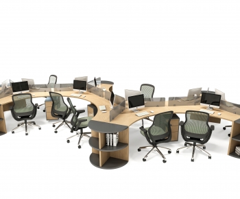 Modern Office Desk And Chair-ID:571830992