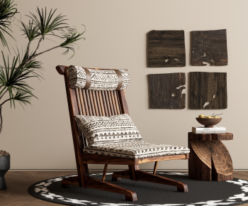 Wabi-sabi Style Lounge Chair-ID:447345023