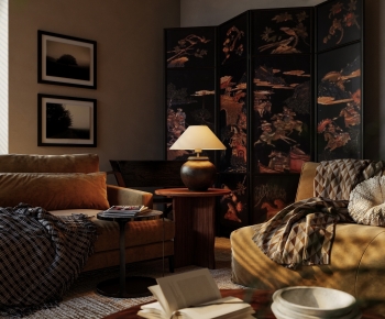 New Chinese Style A Living Room-ID:718203073