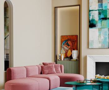 French Style A Living Room-ID:890693903