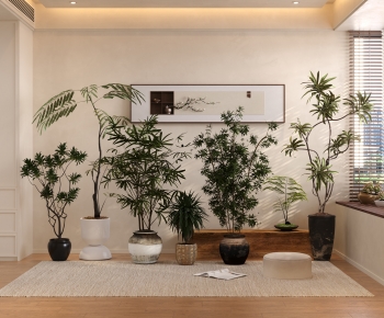 New Chinese Style Ground Green Plant Potted Plants-ID:210839036