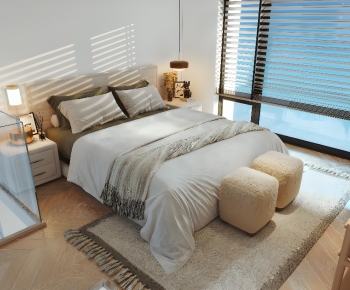 Modern Double Bed-ID:367500813