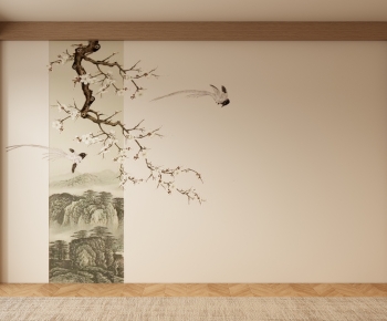 New Chinese Style TV Wall-ID:678144933