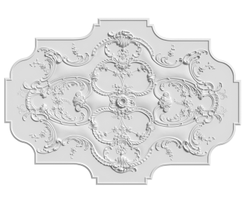 European Style Plaster Carved Top Plate-ID:441003084