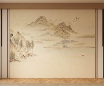 New Chinese Style TV Wall-ID:160799036