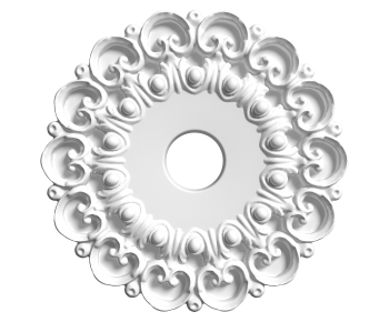 French Style Plaster Carved Top Plate-ID:237584114