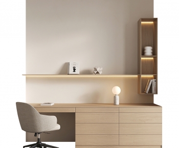Modern Computer Desk And Chair-ID:565369162