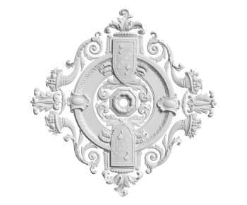 French Style Plaster Carved Top Plate-ID:514914997