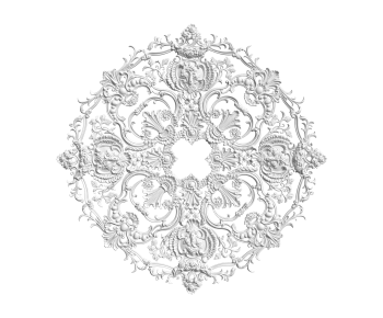 French Style Plaster Carved Top Plate-ID:498816012