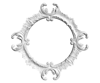 French Style Plaster Carved Top Plate-ID:961549044