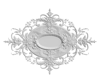 French Style Plaster Carved Top Plate-ID:891551975