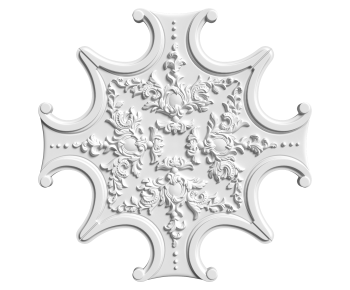 French Style Plaster Carved Top Plate-ID:779946096