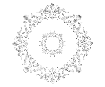 French Style Plaster Carved Top Plate-ID:316332108