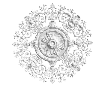 French Style Plaster Carved Top Plate-ID:547900228