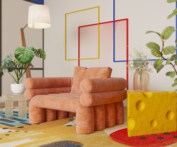 Modern Single Sofa-ID:323652037