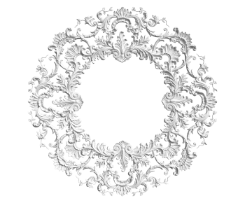 French Style Plaster Carved Top Plate-ID:590328938