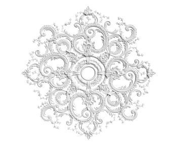 French Style Plaster Carved Top Plate-ID:613836058