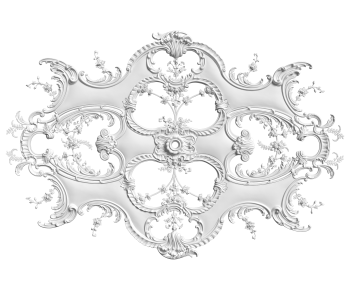 French Style Plaster Carved Top Plate-ID:276381021