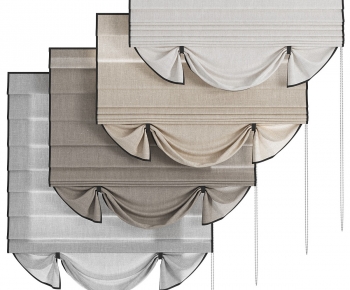 New Chinese Style Roman Curtain-ID:644105919