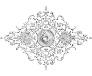 French Style Plaster Carved Top Plate-ID:437675002