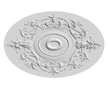 French Style Plaster Carved Top Plate-ID:183570463