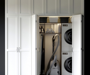 Modern Laundry Cabinet-ID:992657907