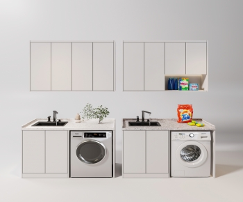 Modern Laundry Cabinet-ID:351391082