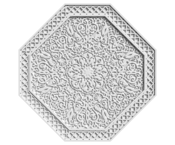 French Style Plaster Carved Top Plate-ID:927303089