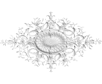 French Style Plaster Carved Top Plate-ID:528774027