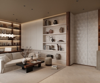 Wabi-sabi Style A Living Room-ID:818378936