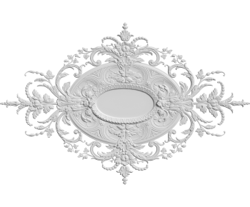 French Style Plaster Carved Top Plate-ID:829416996